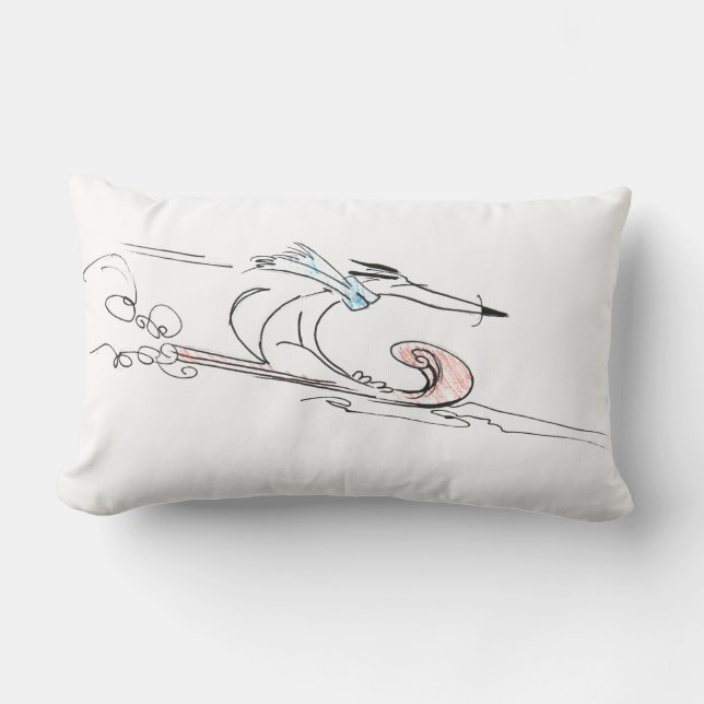 Almohada Lumbar de Perro de Trineo (Anverso)