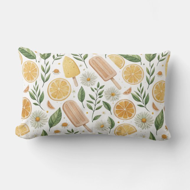 Almohada Lumbar de Piruleta de Limón – 33 cm x 53  (Anverso)