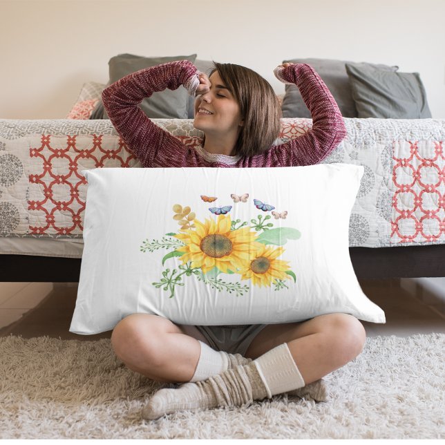 almohada lumbar de primavera de girasol (Subido por el creador)