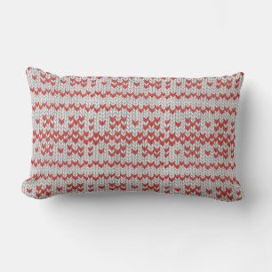 Almohada lumbar de punto NÓRDICO ROJO