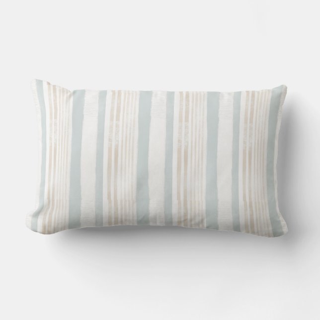 Almohada lumbar de rayas costeras (Anverso)