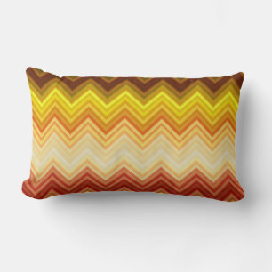 Almohada lumbar de rayas en patrón Chevron