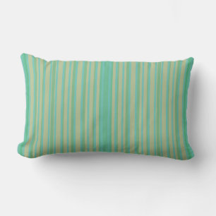 Almohada lumbar de rayas verdes jade modernas
