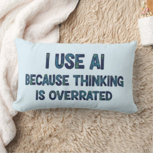Almohada lumbar de texto de IA