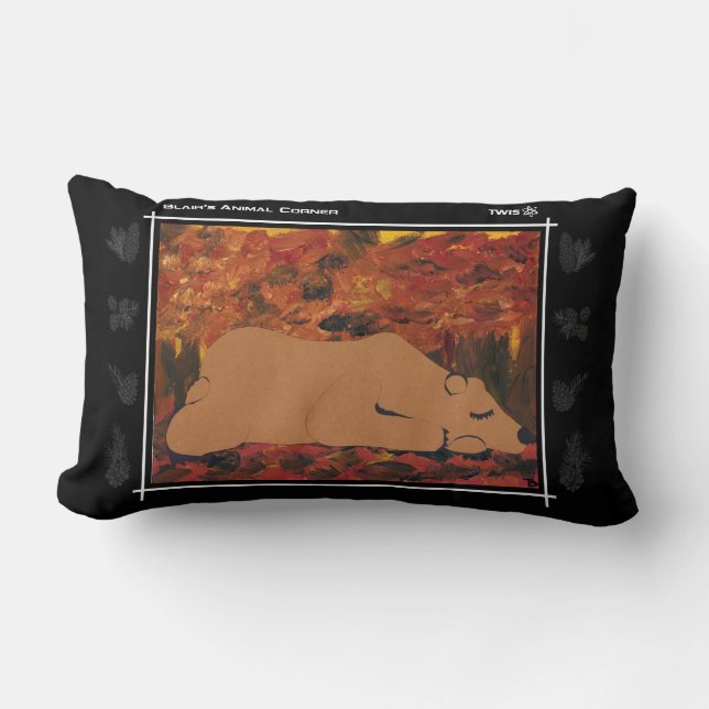 Almohada lumbar de TWIS: El grisáceo de la esquina (Anverso)