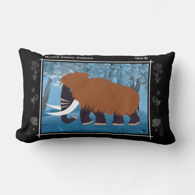 Almohada lumbar de TWIS: El mamut de la esquina (Anverso)