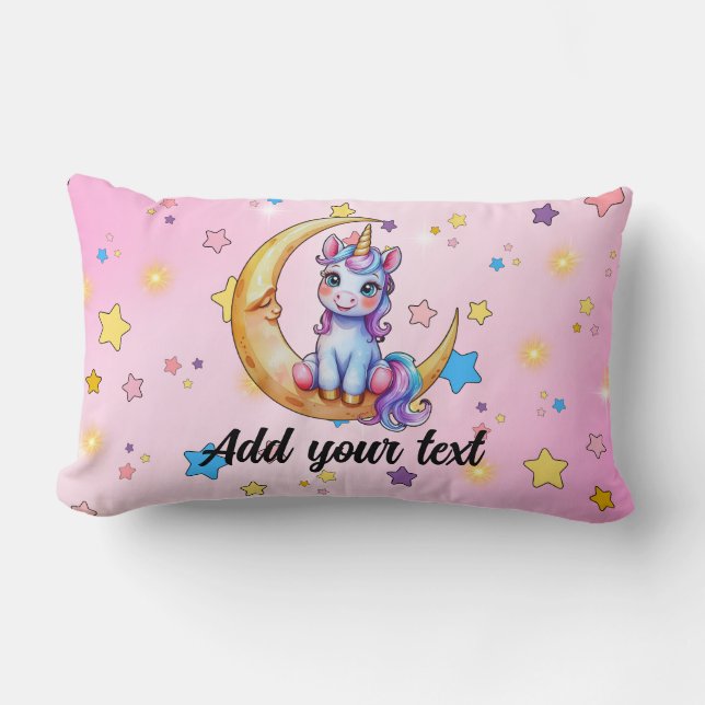 Almohada Lumbar de Unicornio Mágico (Anverso)