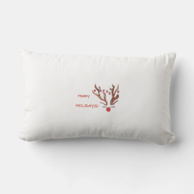 Almohada lumbar de vacaciones de reno interior ext (Reverso )