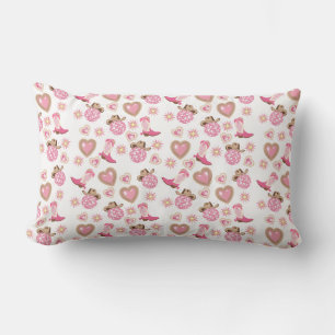 Almohada lumbar de vaquera disco de San Valentín
