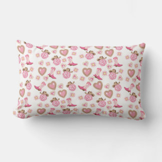 Almohada lumbar de vaquera disco de San Valentín