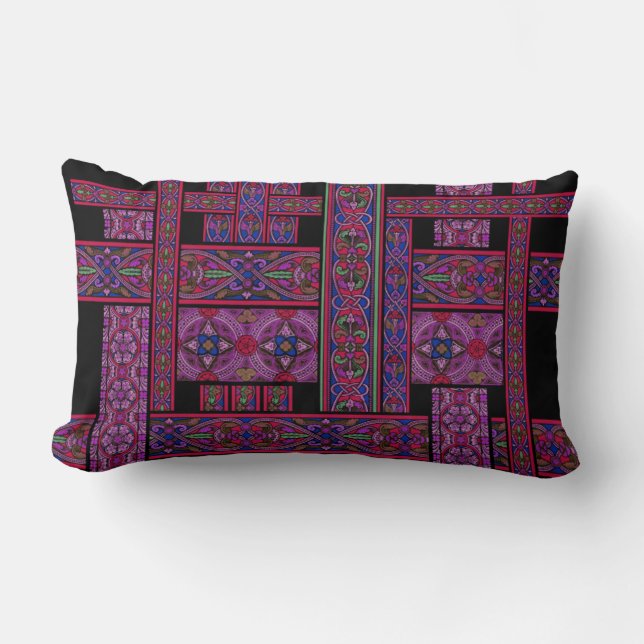 Almohada Lumbar de Vidrio Teñido Violeta Aurora (Anverso)