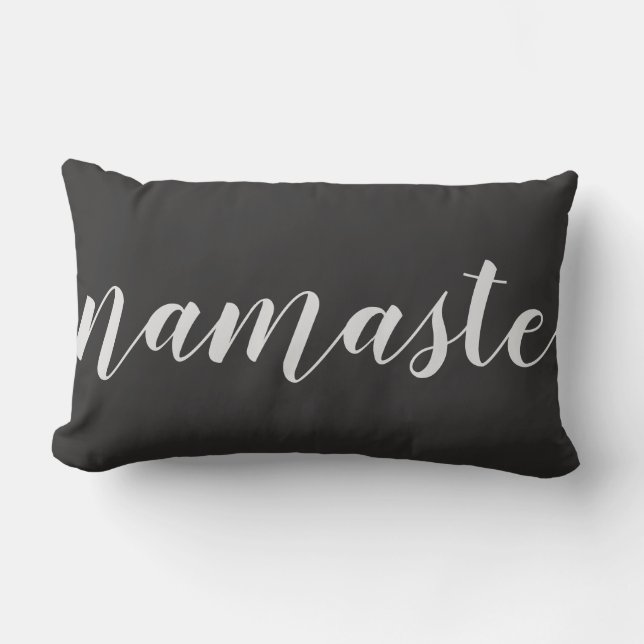 Almohada lumbar decorativa con cita de caligrafía  (Anverso)