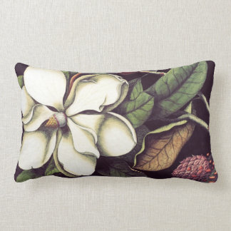 Almohada lumbar decorativa floral de la magnolia