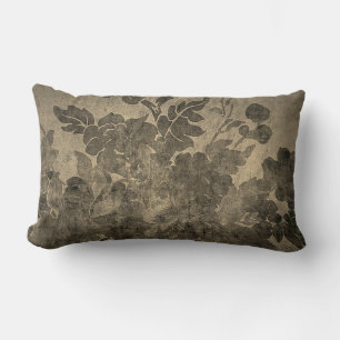 Almohada Lumbar/Decorativa Floral Tono Dorado