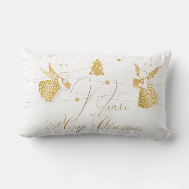 Almohada Lumbar/Decorativa Gold Angels (Reverso )