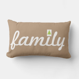Almohada lumbar del árbol de familia blanca