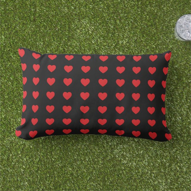 Almohada lumbar del corazón de 13" x 21" (Césped)