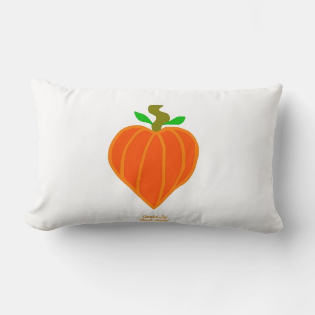 Almohada lumbar del corazón de la calabaza (Anverso)