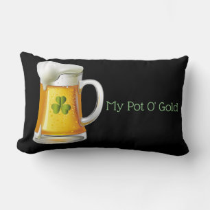 Almohada lumbar del Día de San Patricio-Cerveza y 