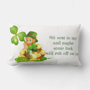 Almohada lumbar del Día de San Patricio-Duende