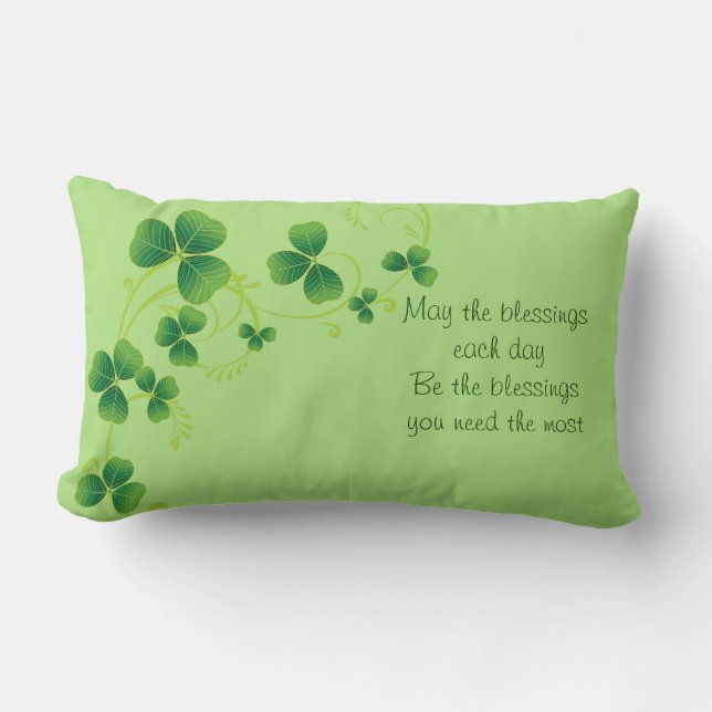 Almohada lumbar del Día de San Patricio-Que las Be (Anverso)