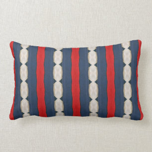 Almohada lumbar del rojo, blanca y azul