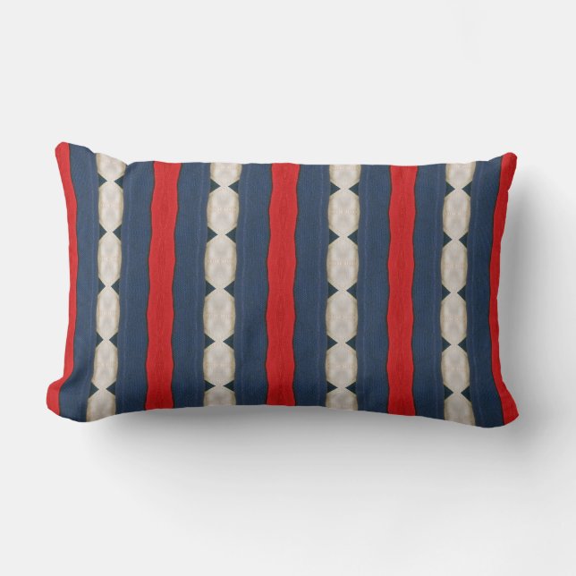 Almohada lumbar del rojo, blanca y azul (Anverso)