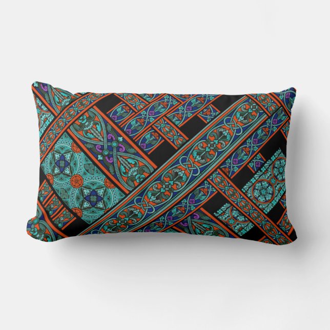 Almohada Lumbar Diagonal Aurora Boreal (Anverso)