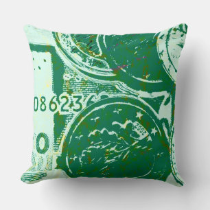 Almohada Lumbar Dinero Verde