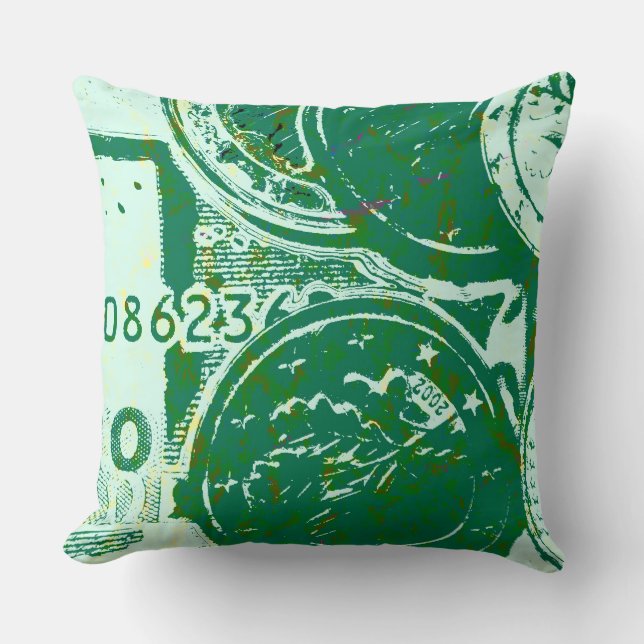 Almohada Lumbar Dinero Verde (Anverso)