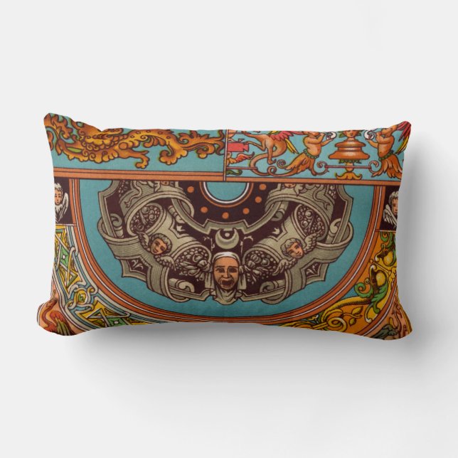 Almohada Lumbar Dragones y Gárgolas (Anverso)