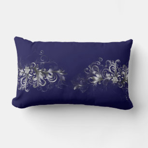 Almohada Lumbar Elegante Encantamiento Plateado y