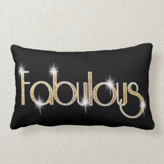 Almohada lumbar fabulosa del brillo de oro negro