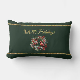Almohada Lumbar Feliz Festejos con Corona de Carde