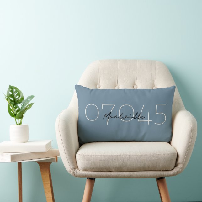 Almohada lumbar gris rústica personalizada con ciu (Silla)