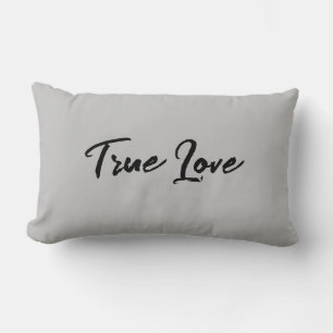 Almohada lumbar gris True Love