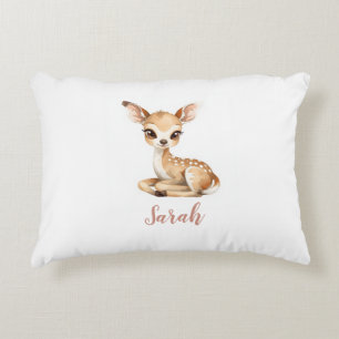 Almohada Lumbar Guardería Ciervo Bebé   Nombre Per