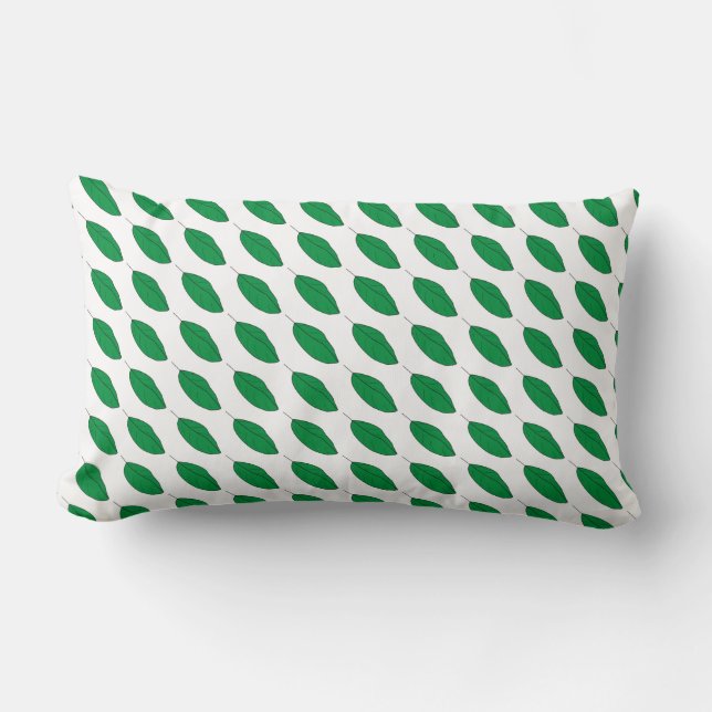 Almohada (lumbar) - Hojas verdes (Anverso)