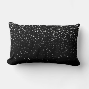 Almohada lumbar Indoor Petite Silver Stars-Negra