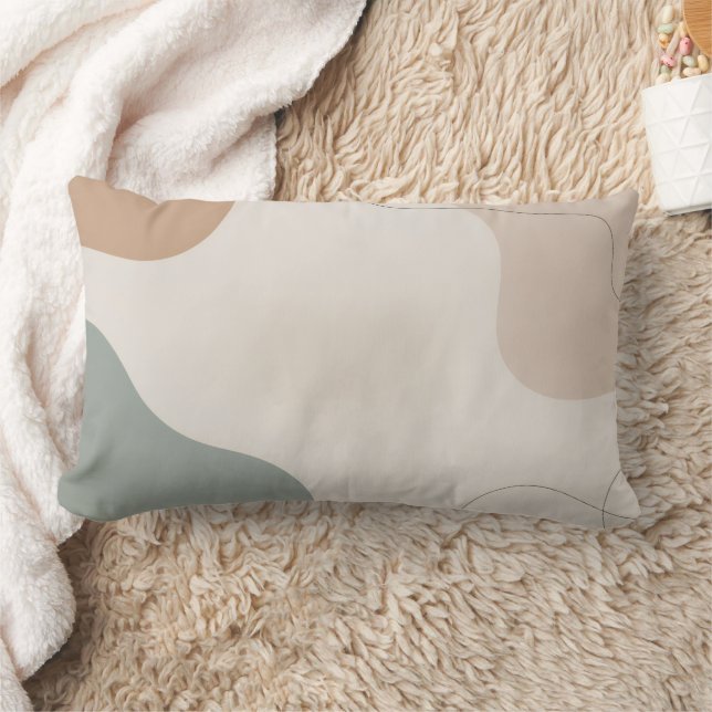 Almohada lumbar minimalista moderna con abstracto  (Manta)