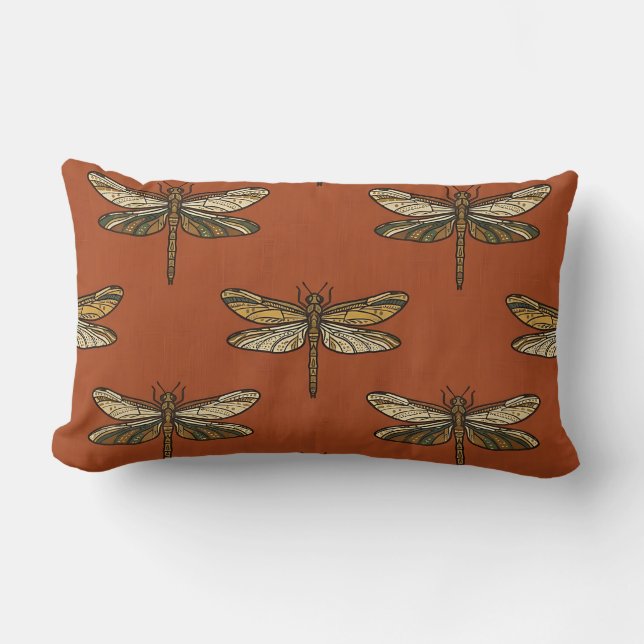 Almohada Lumbar Moderna de Medianos del Siglo (Anverso)