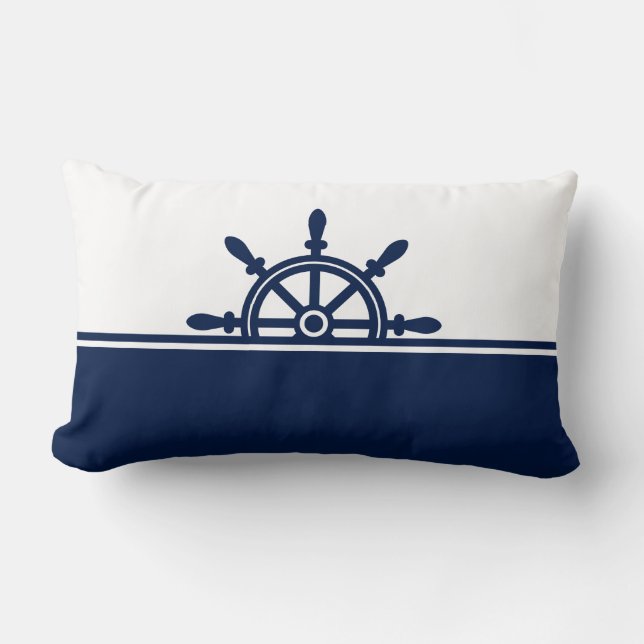 Almohada lumbar náutica de la nave naval (Anverso)