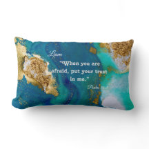 Almohada lumbar oceánica personalizada - Salmo 56: