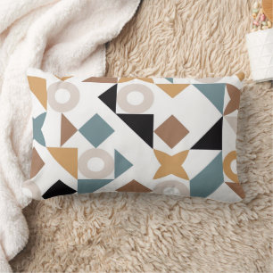 Almohada lumbar para bebé con diseño geométrico Ba