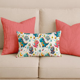 Almohada Lumbar para Guardería de Dinosaurio Bebé 