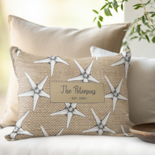 Almohada lumbar personalizada con apellido familia