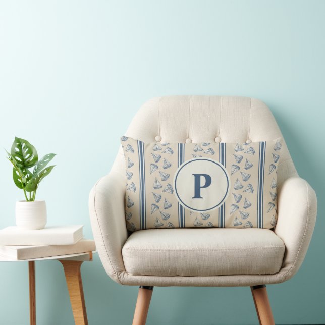 Almohada lumbar personalizada con barco de vela a  (Silla)