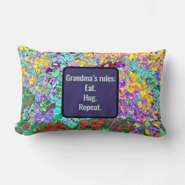 Almohada Lumbar Reglas de la Abuela (Anverso)