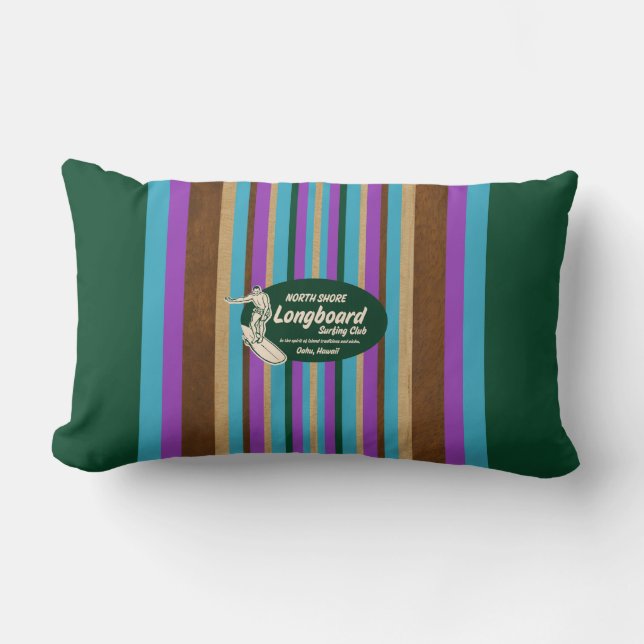 Almohada lumbar reversible de Pipeline Hawaii Surf (Anverso)
