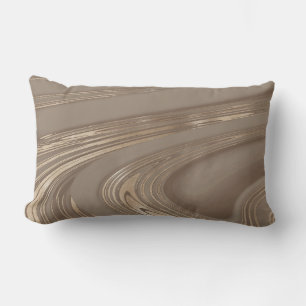 Almohada lumbar reversible dorada de mármol de bro